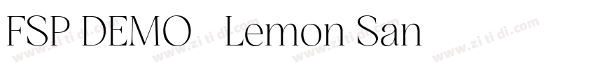 FSP DEMO   Lemon San字体转换